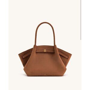JW Pei Hana Medium Faux Suede Tote Bag In Brown